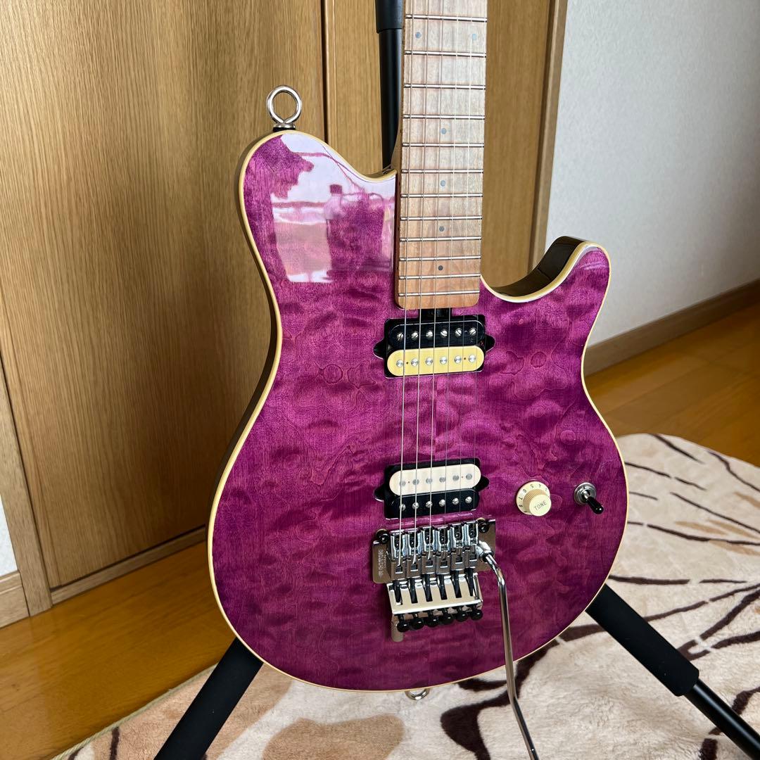 Sterling by MUSICMAN AX40パープルEVH風一部改造