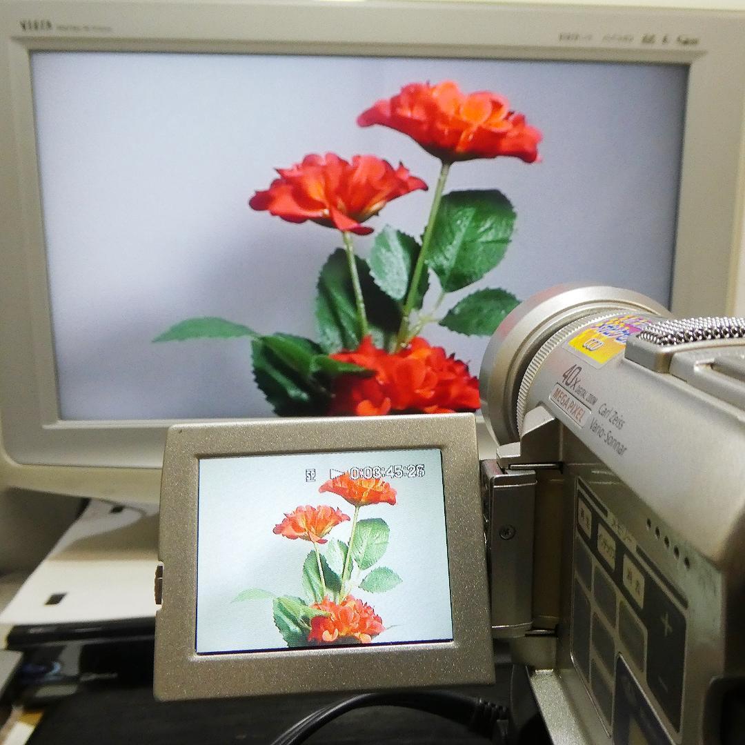 動作品 ソニーDCR-PC100 MiniDV ビデオカメラ DVDダビングに