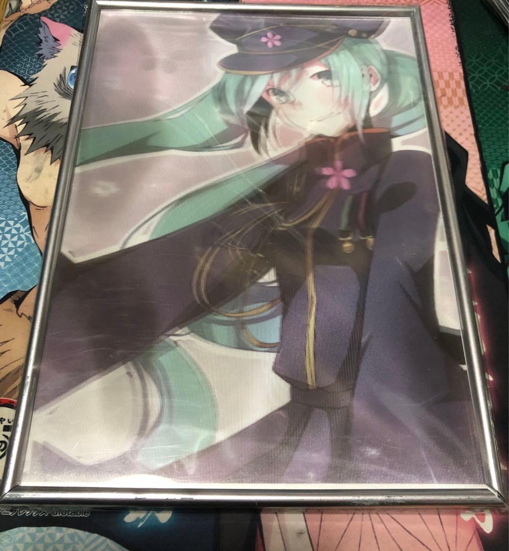 激レア　初音ミク 千本桜 3Dポスター　額フレームつき