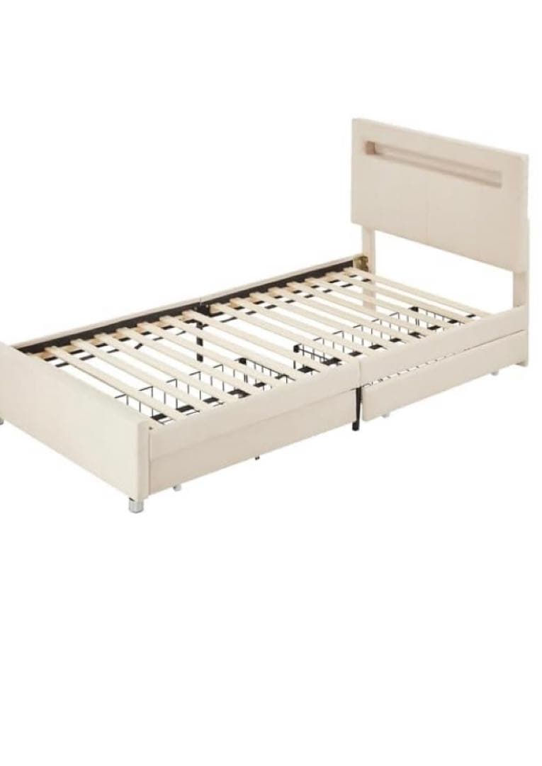 Kennkari ベッドフレーム シングル LEDライト付き フレームベッド