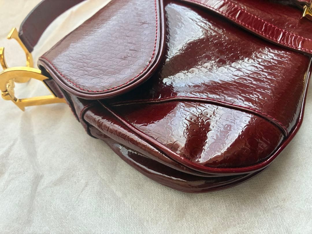 RARETOKYO様 CD バーガンディ パテントレザー ショルダーバッグ