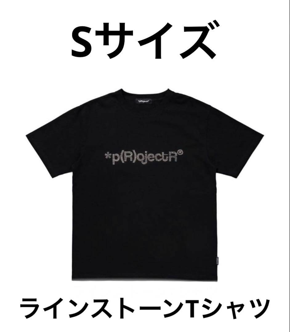 *p(R)ojectR® Rhinestone Logo SS Tee ブラック