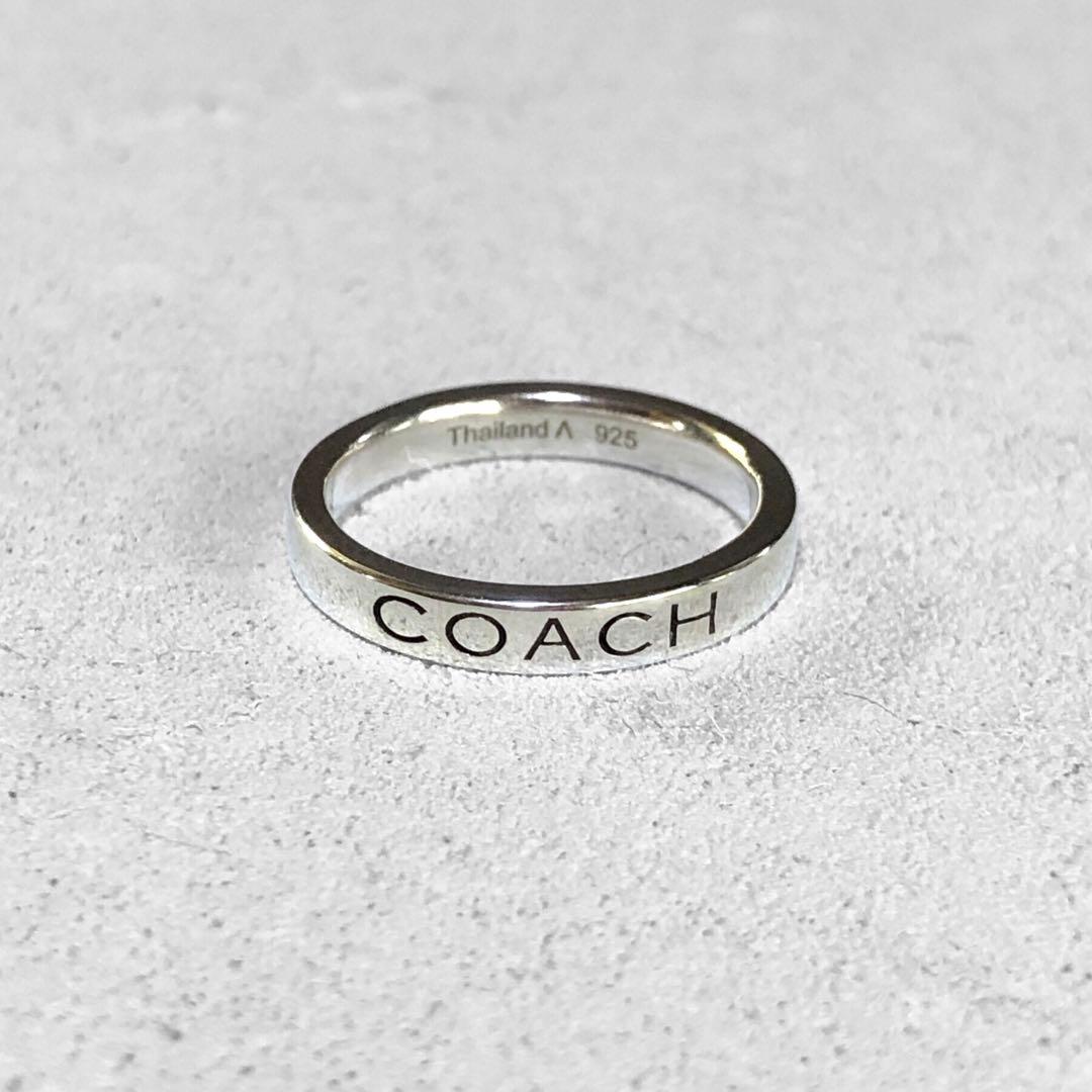 【超美品】COACH コーチ SV925 3連リング 指輪 約11号