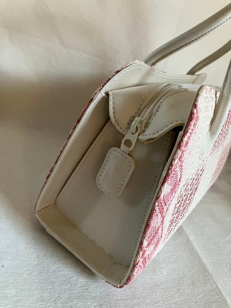 新品◇正絹 春夏 和装バッグ 羅＋レース 西陣 夏帯