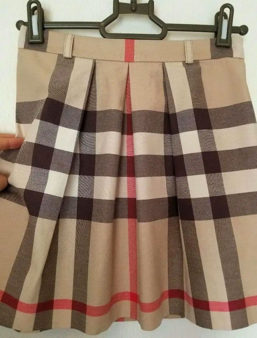 バーバリーキッズスカート 美品 ベージュ ノバチェック150 160