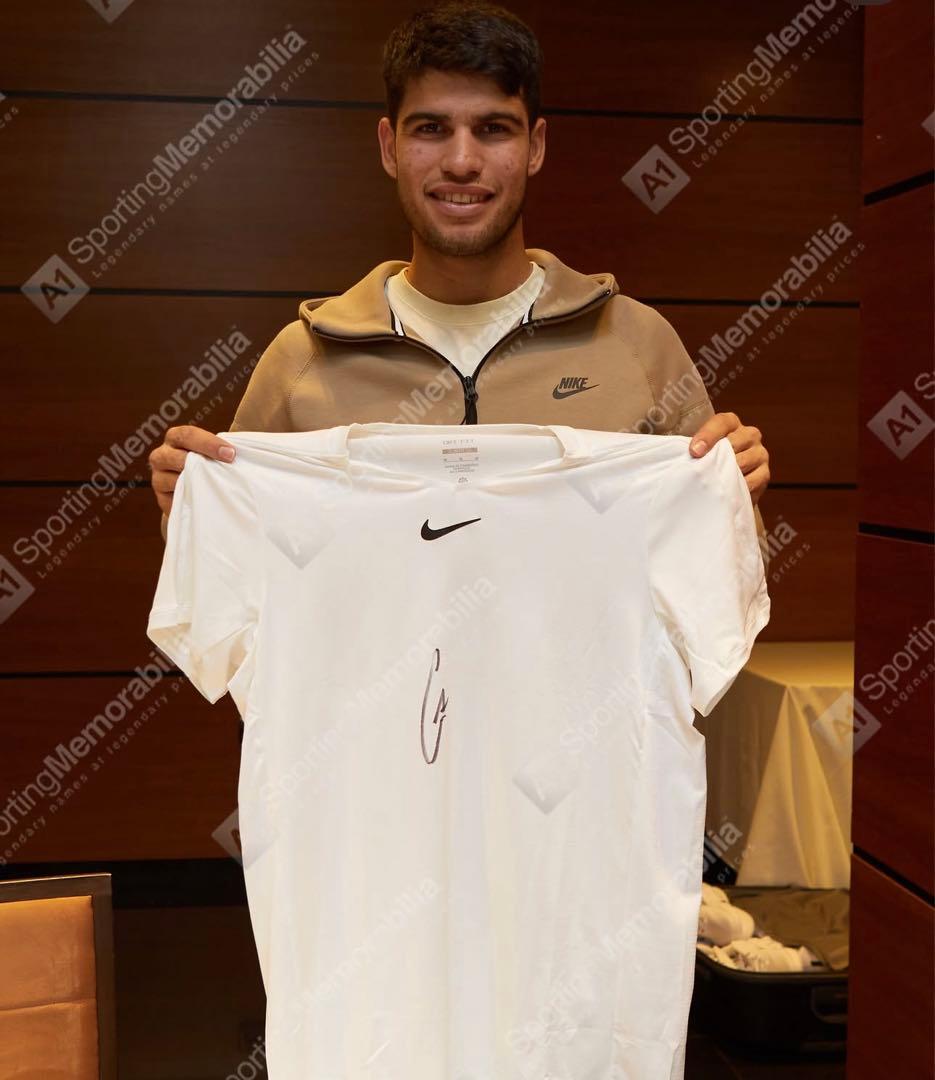 カルロスアルカラス 直筆サイン入り NIKEコートスラムシャツ テニス