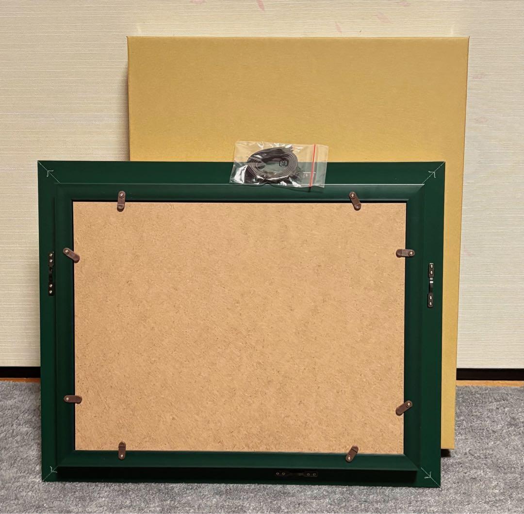 【F4号】手描き油彩　片岡球子　雪ふつりもる富士　サイン　落款　額縁　未使用額