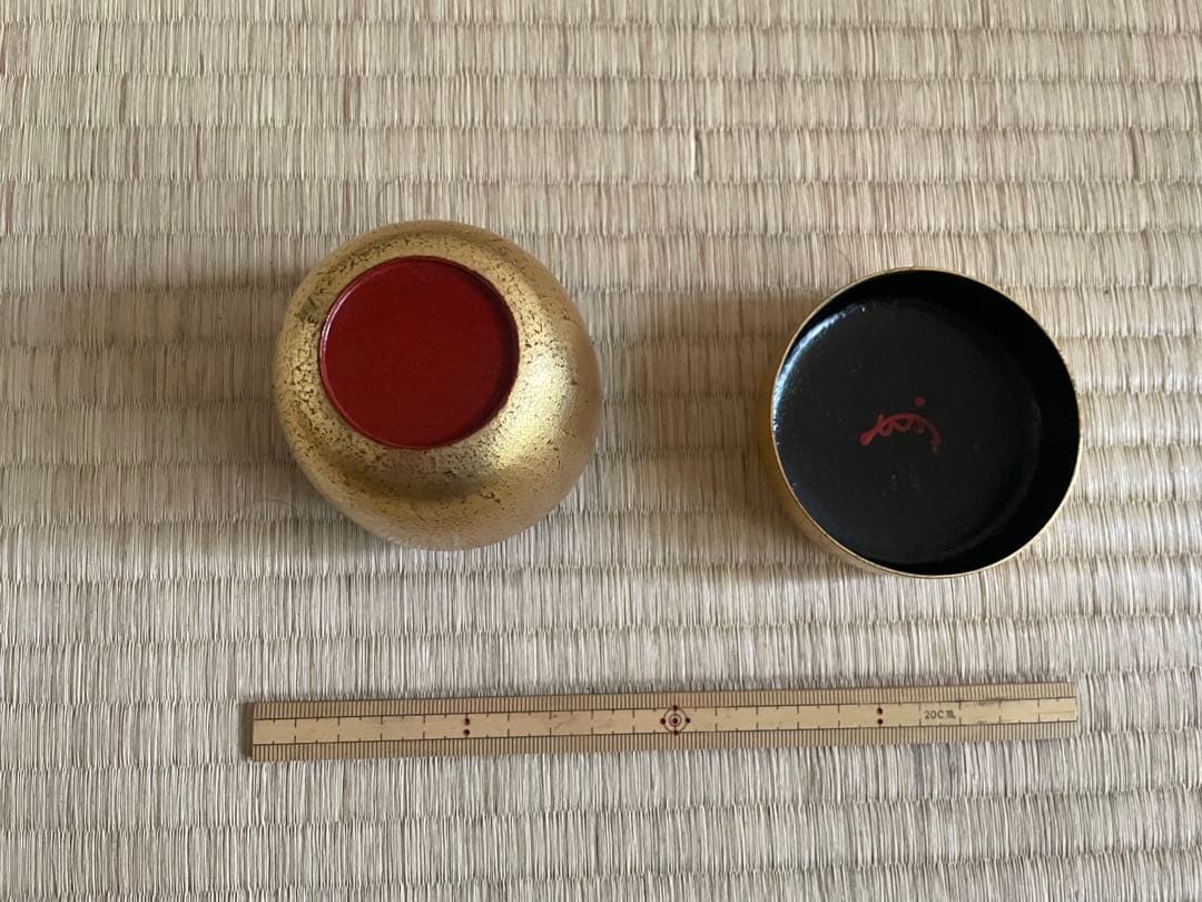 朱金棗　表千家即中斎花押　箱書