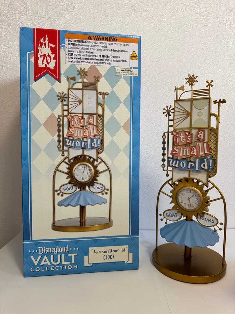 日本未発売 USストア ディズニー スモールワールド70周年 置き時計