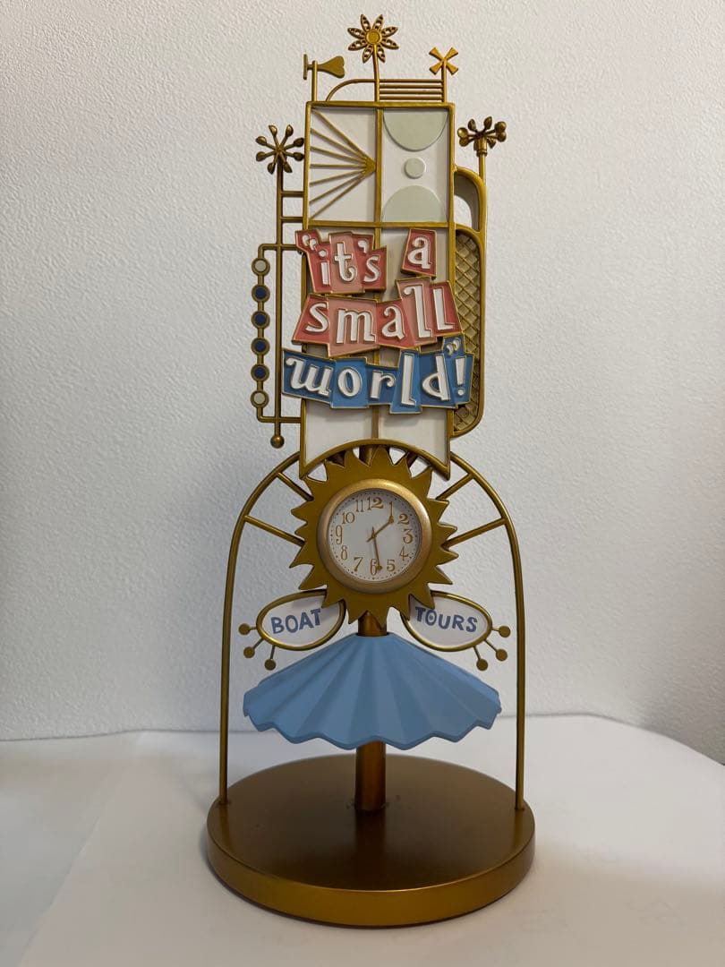 日本未発売 USストア ディズニー スモールワールド70周年 置き時計