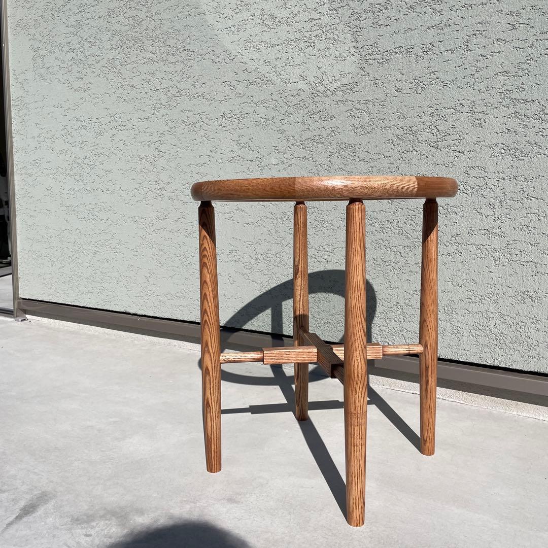 サイドテーブル　無垢　ガラステーブル