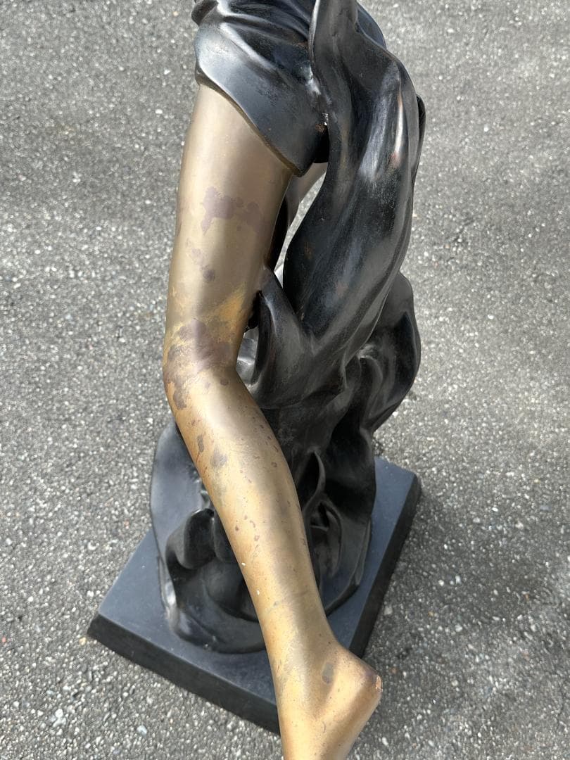★現地引取限定！！ 作家物 金属工芸 銅製 ブロンズ像 少女 女神 大型オブジェ
