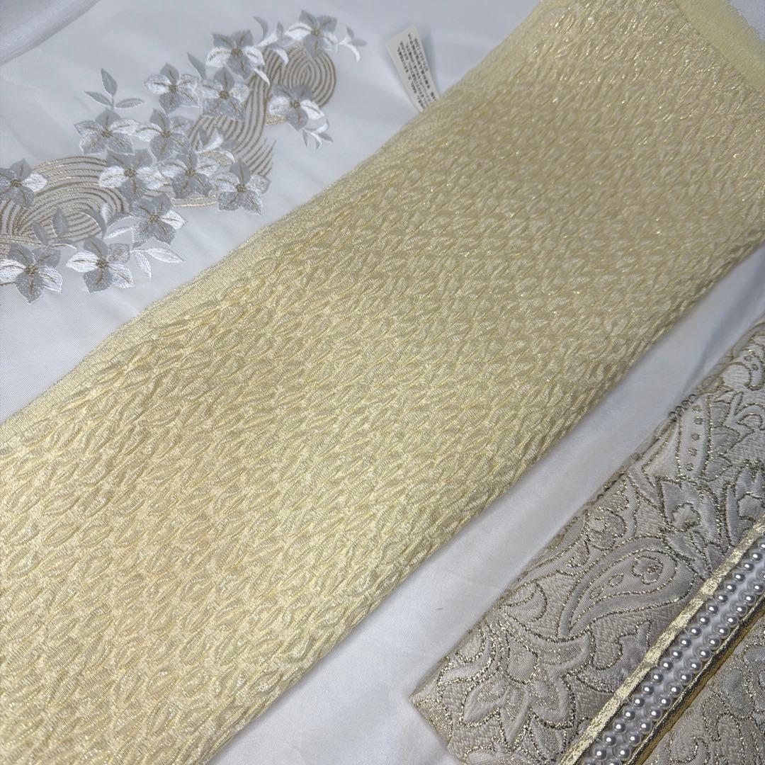 新品　2027年モデル　ゴールド　帯締め　帯揚げ　半襟　重ね襟　振袖セット