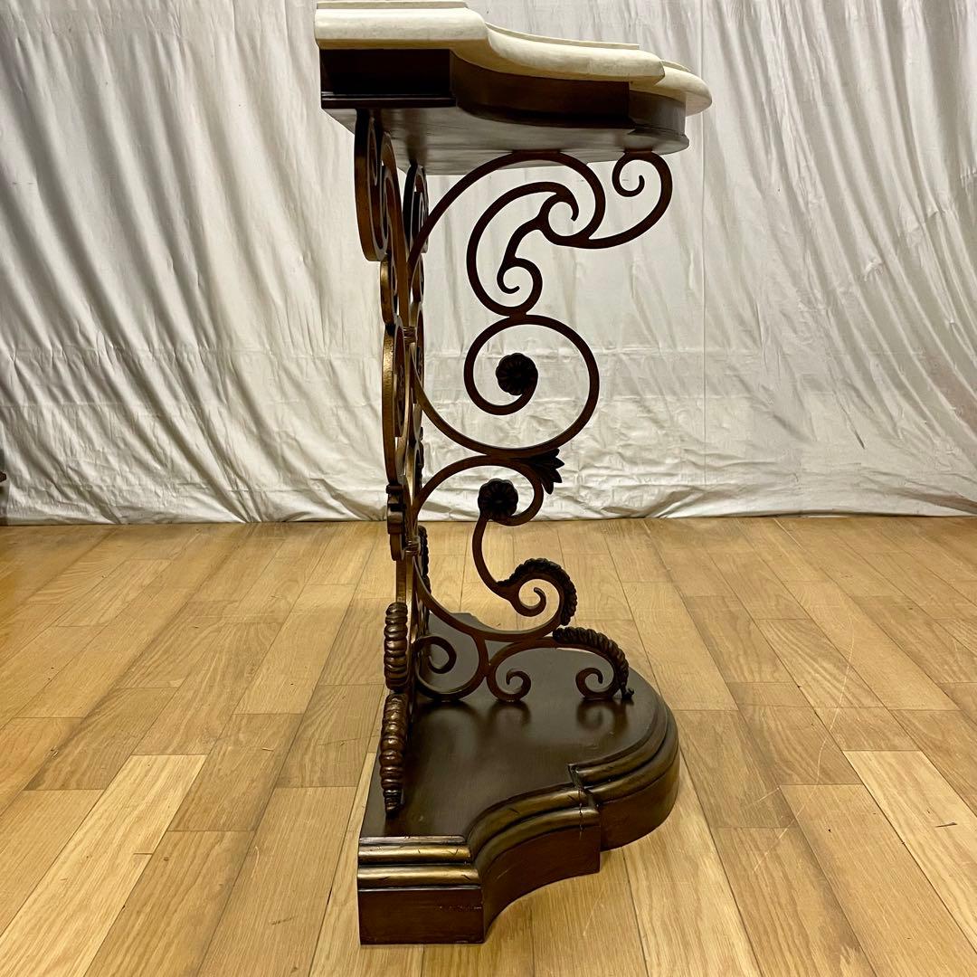 \"Philippines ハンドメイド\" 天然石とアイアンのコンソール