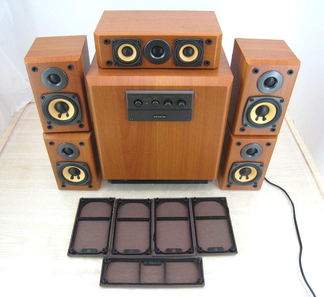 【音、動作OK】 DENON 5.1ch用　スピーカーセット サブウーファー