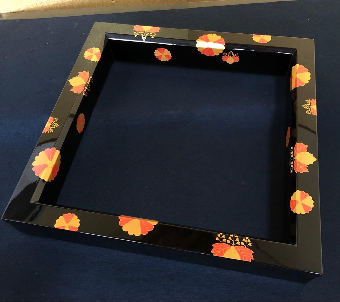 《レ》輪島塗 高台寺蒔絵 炉縁 蒔絵師 松村建 塗師 量平 共箱251111う6