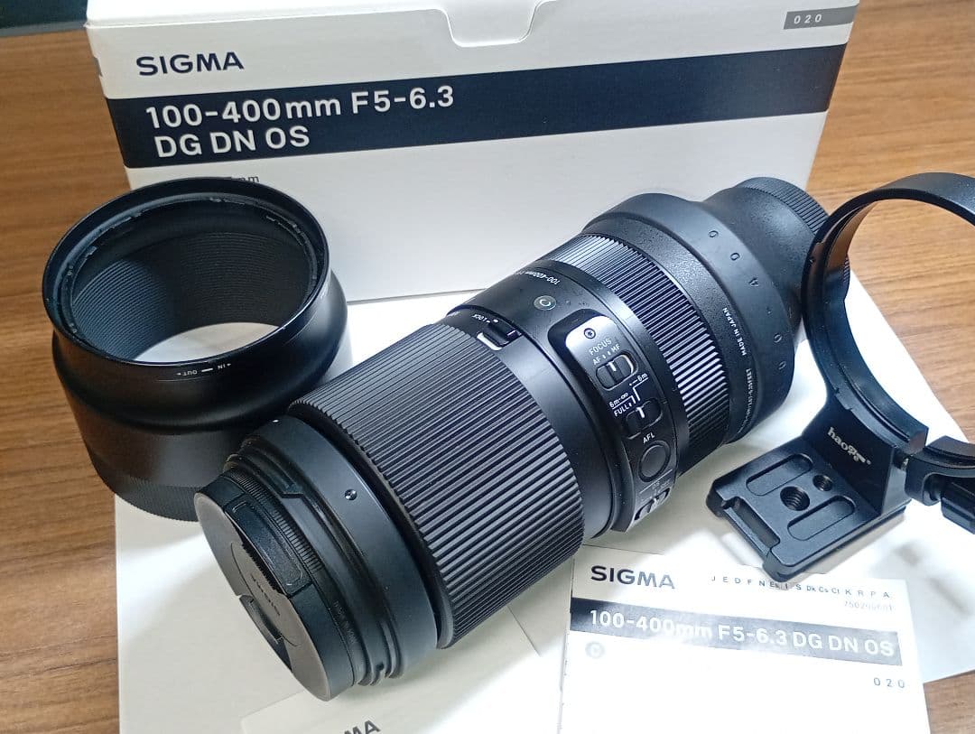 Eマウント用　SIGMA 100-400mm F5-6.3 ＋フィルター・三脚座