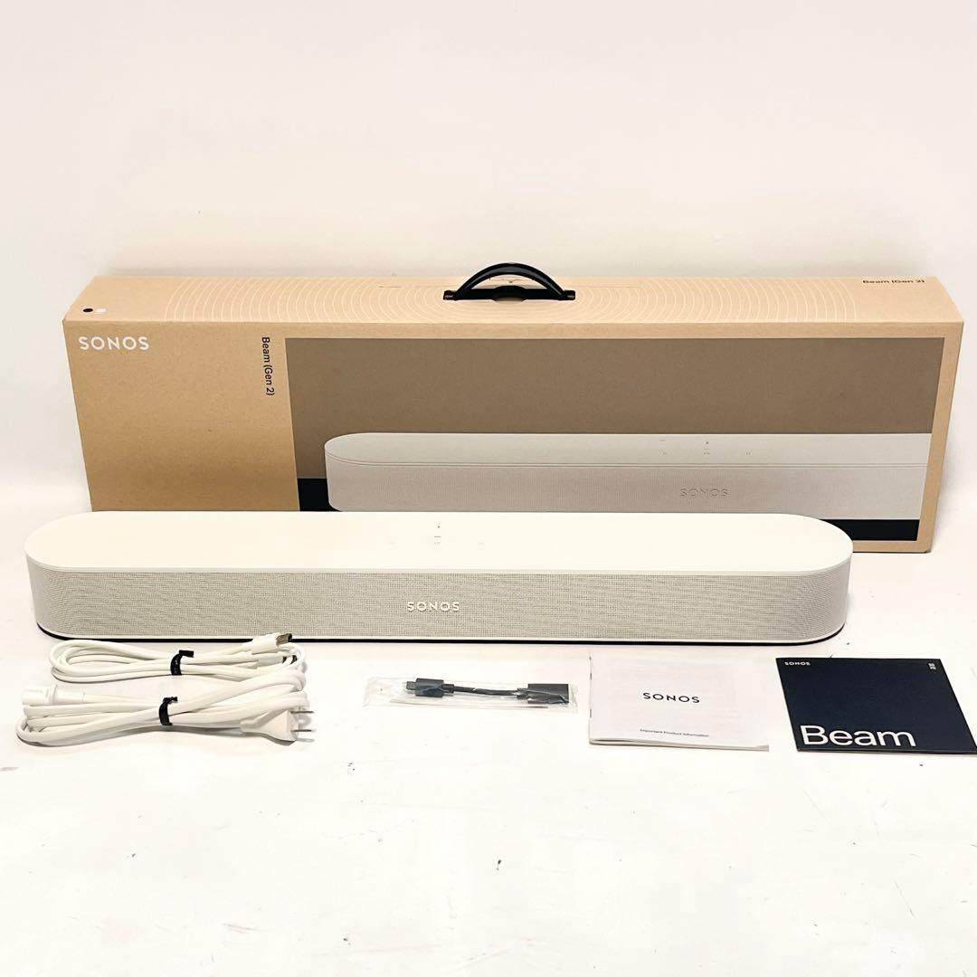 美品 Sonos サウンドバー SONOS Beam Gen2 S14 ホワイト