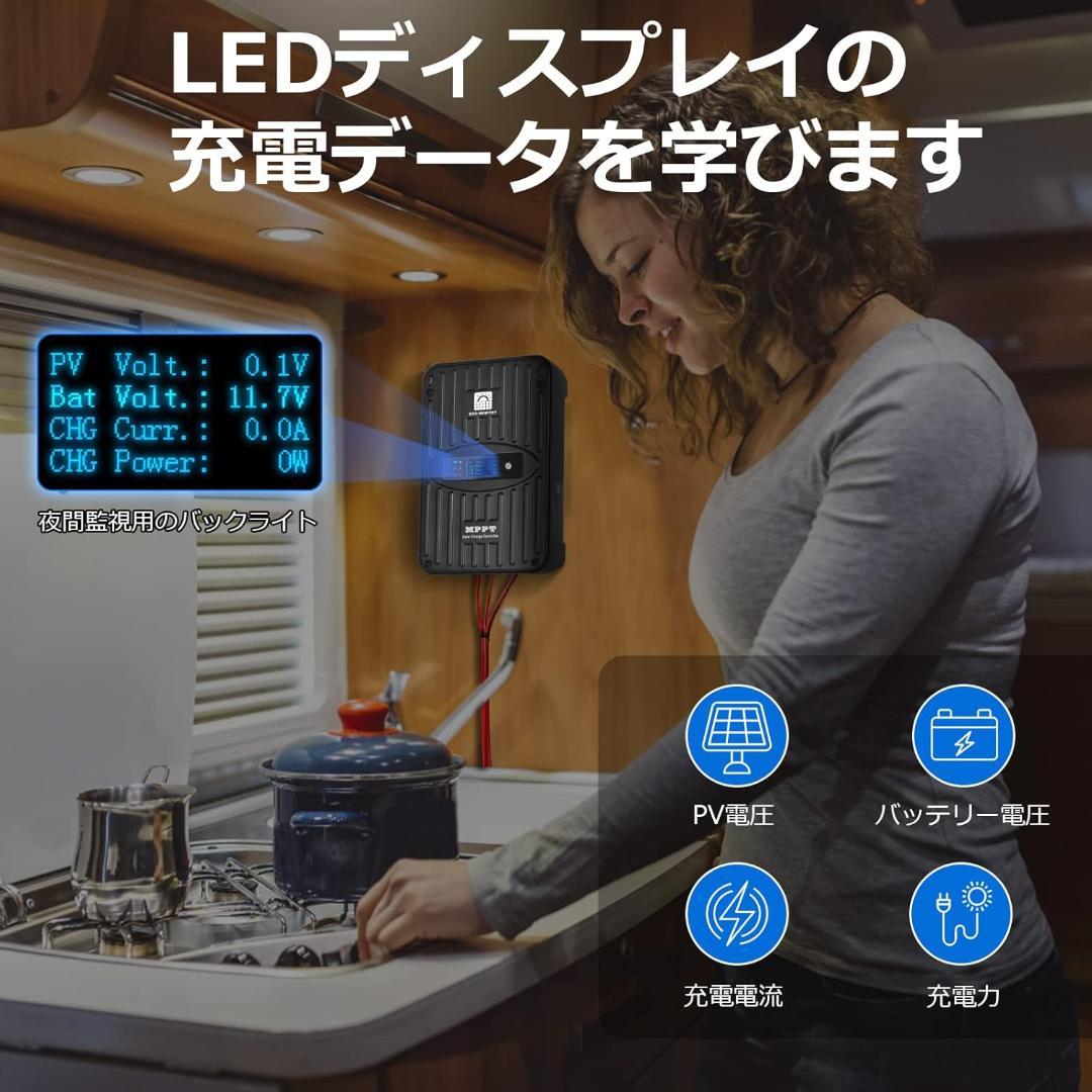 【新品未使用】40A MPPT チャージコントローラー 12V 24V ソーラー