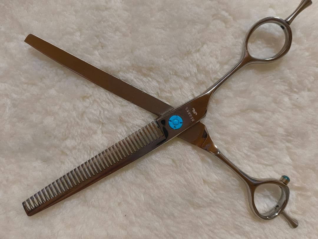 美品【BEARDS】ビアーズ カーブセニングシザー トリミングシザー 7インチ