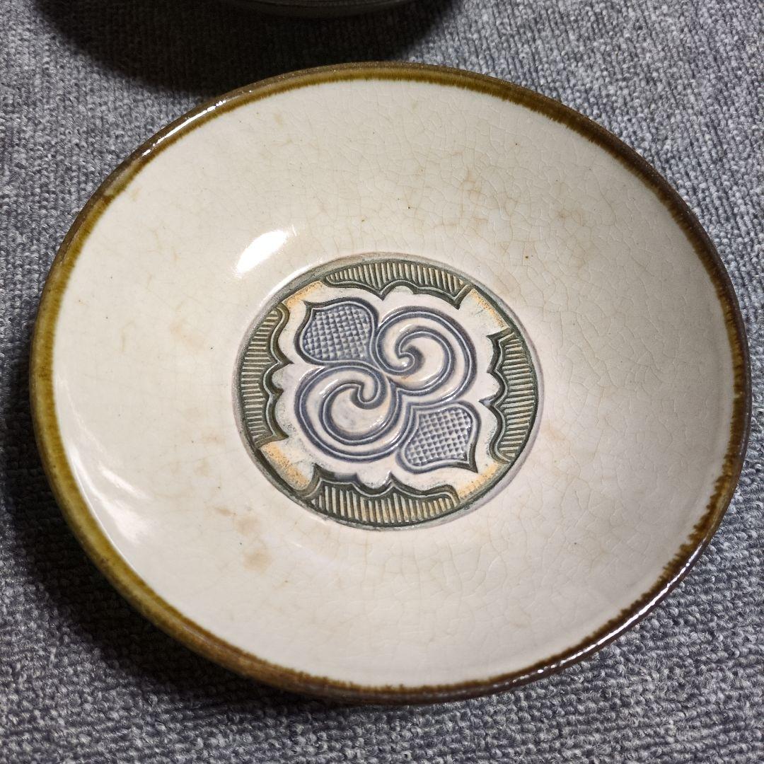 小樽窯　アイヌ柄　陶器皿6枚セット