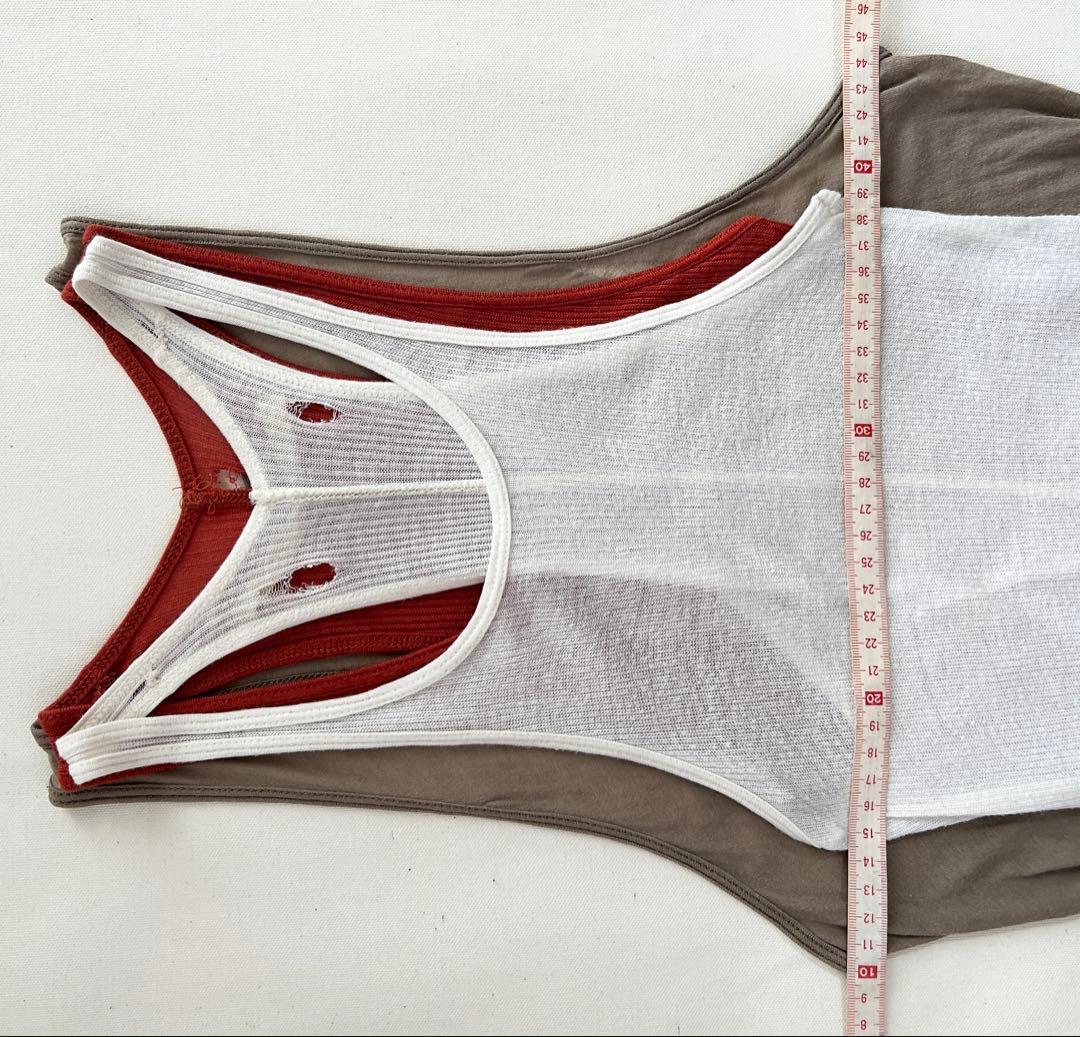 訳ありrick owens リックオウエンス リブ ノースリーブ 長袖カットソー