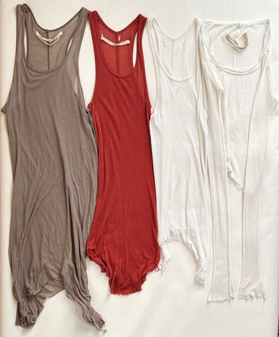 訳ありrick owens リックオウエンス リブ ノースリーブ 長袖カットソー