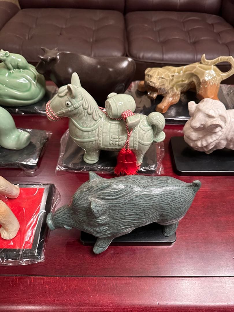 干支　陶器製　置物セット　フルセット