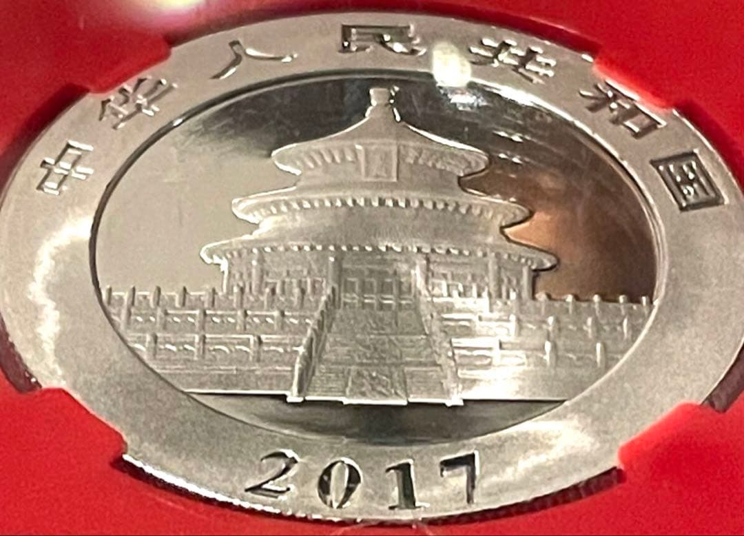 中国　パンダ銀貨　10元　2017年　NGC MS70 カンフーパンダ３