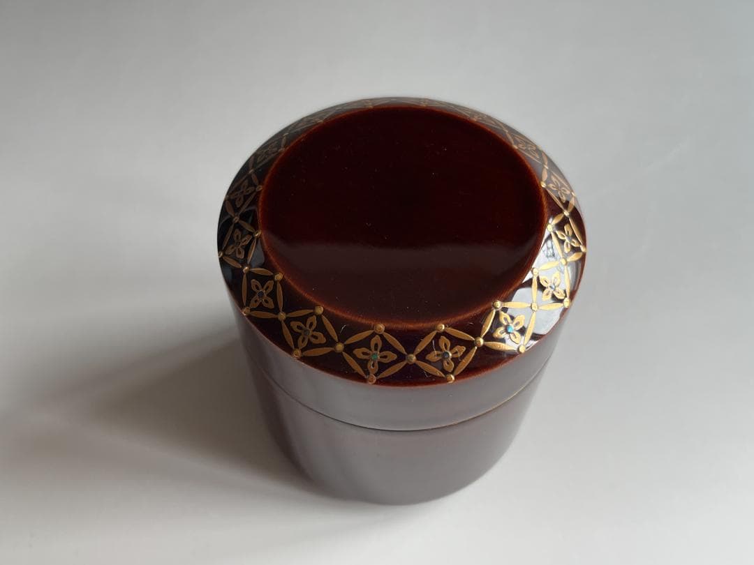 薄茶器　誠中斎　面七宝蒔絵　雪吹　立花大亀書付