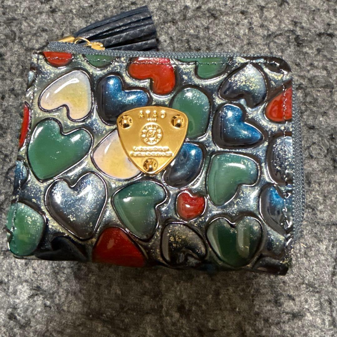 アタオ ミリモ ハートデザイン 二つ折り財布