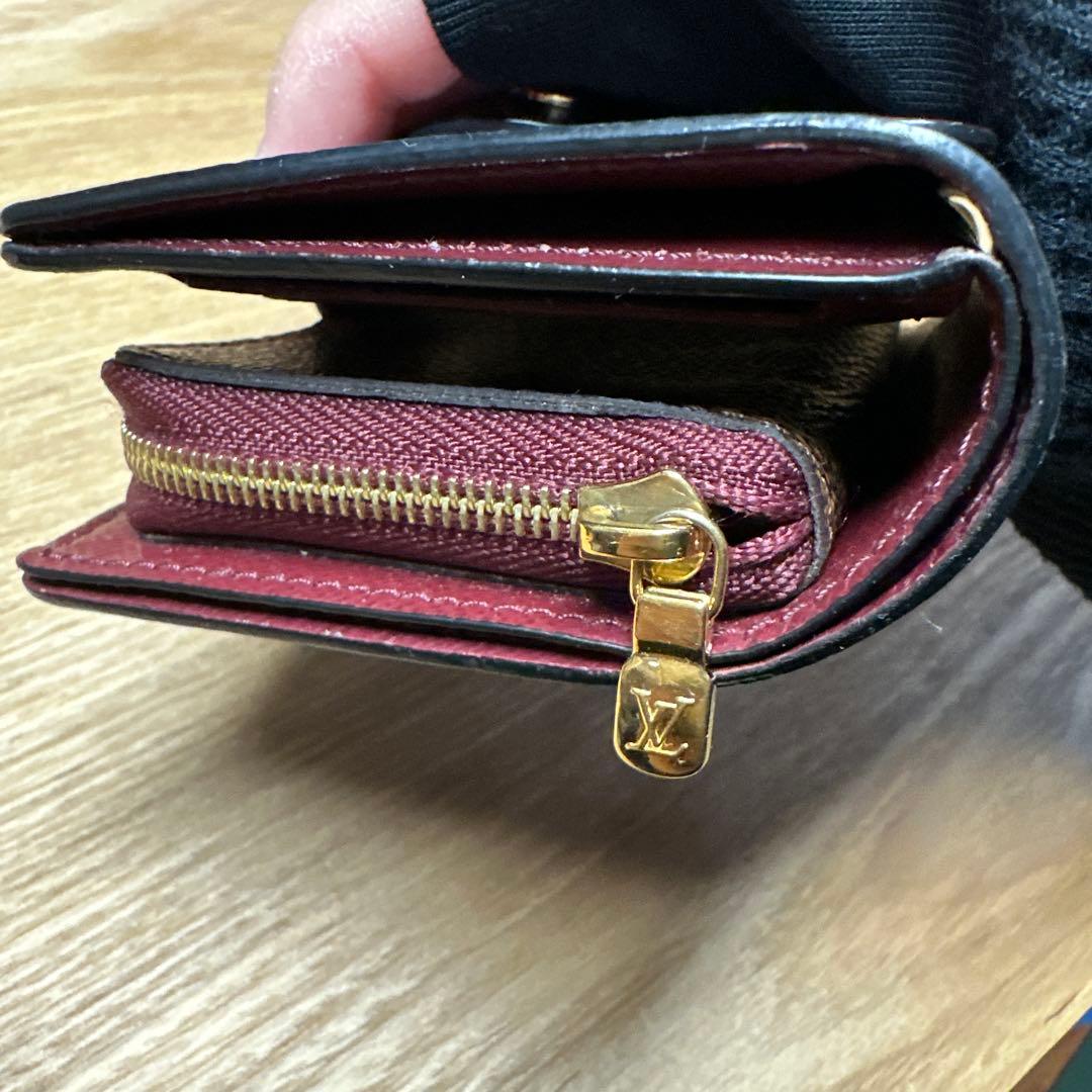 Louis Vuitton 二つ折り財布 ブラウン/ワインレッド