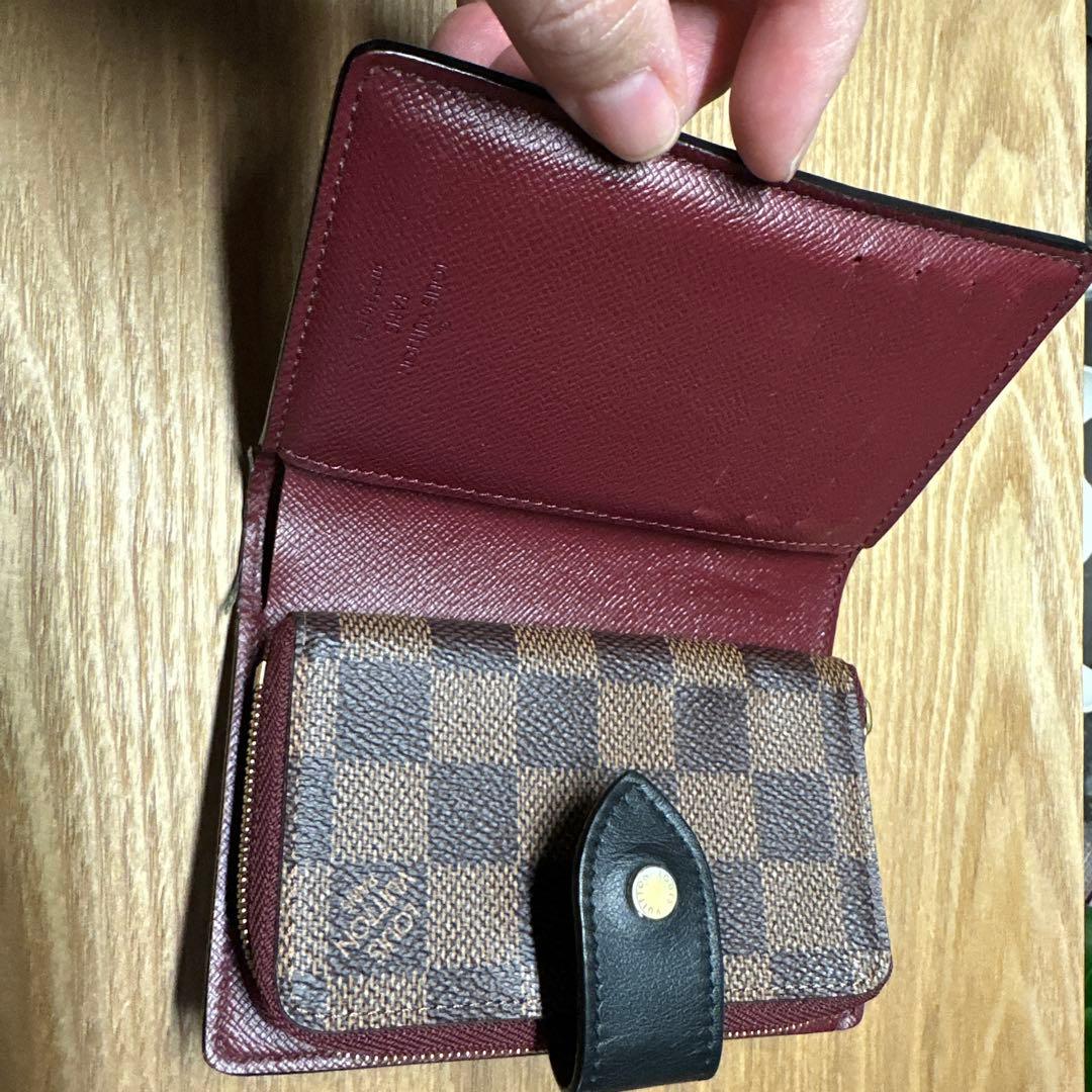 Louis Vuitton 二つ折り財布 ブラウン/ワインレッド
