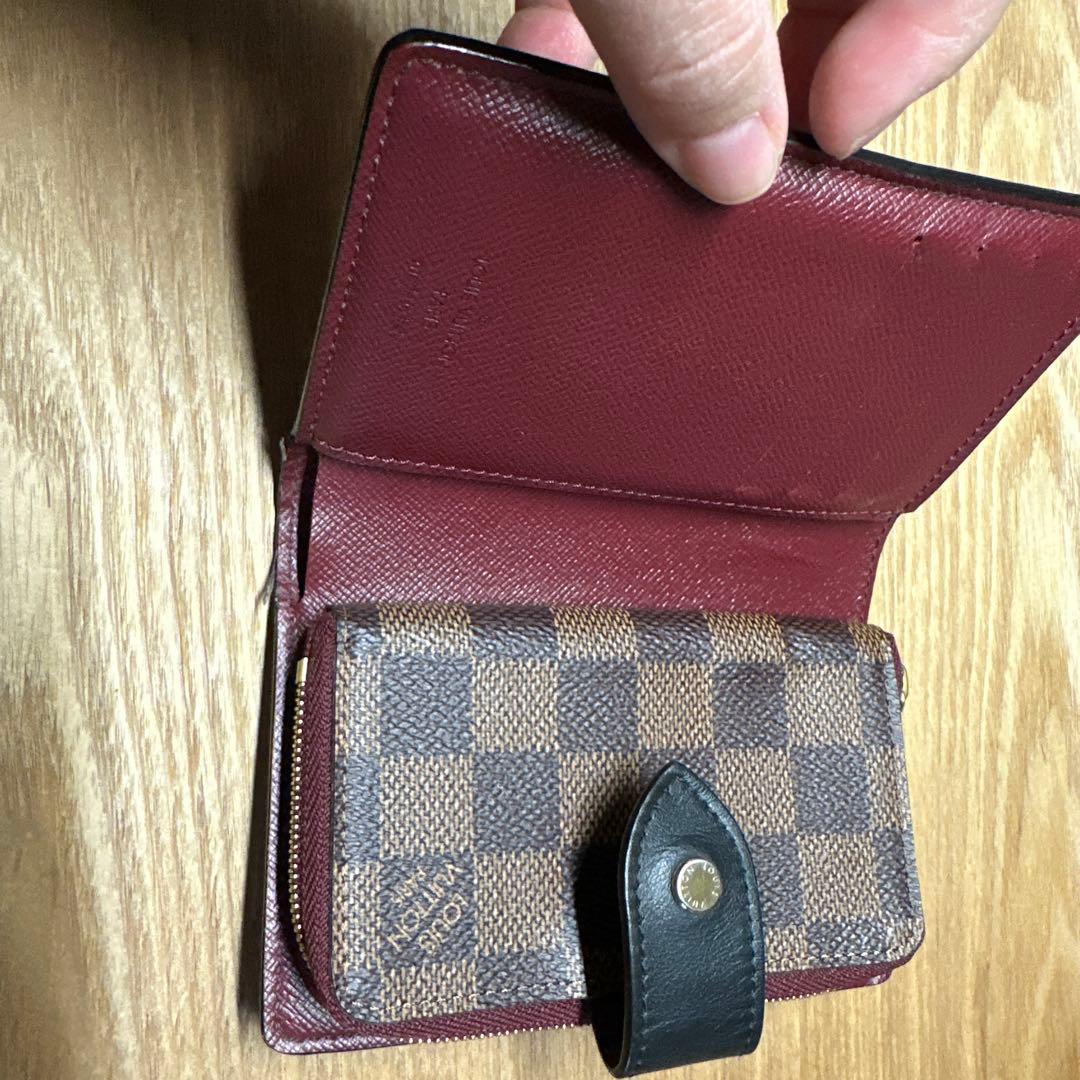 Louis Vuitton 二つ折り財布 ブラウン/ワインレッド