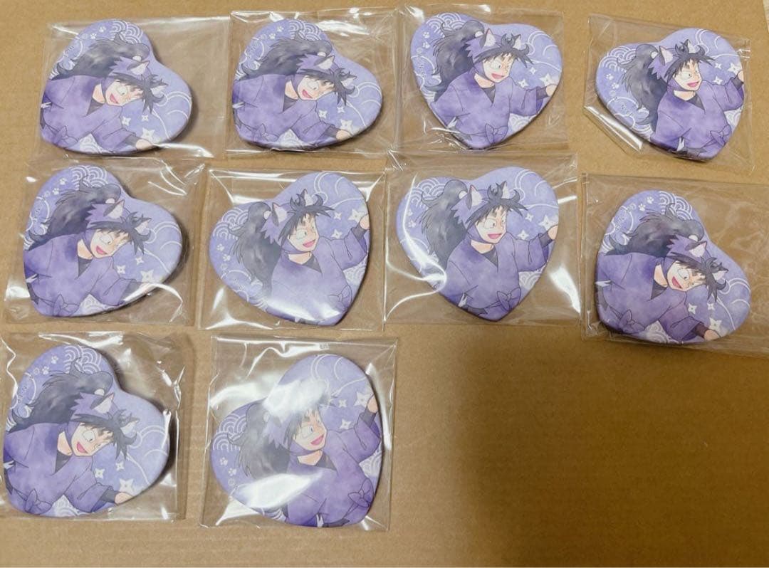 忍たま乱太郎 ナンジャタウン ハート缶バッジ 久々知兵助 猫屋敷で大捜索の段