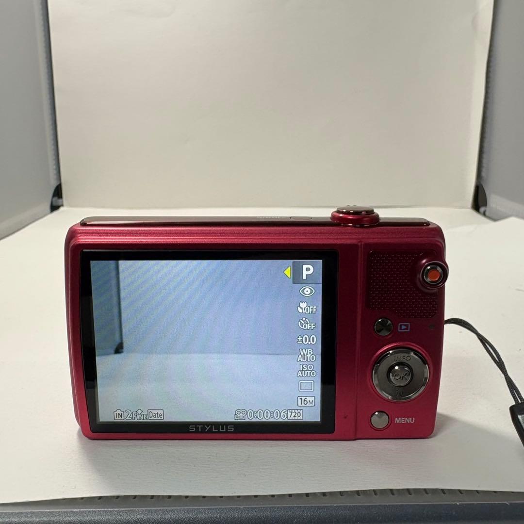 【美品】OLYMPUS VR-37 オリンパス レッド 赤 デジタルカメラ