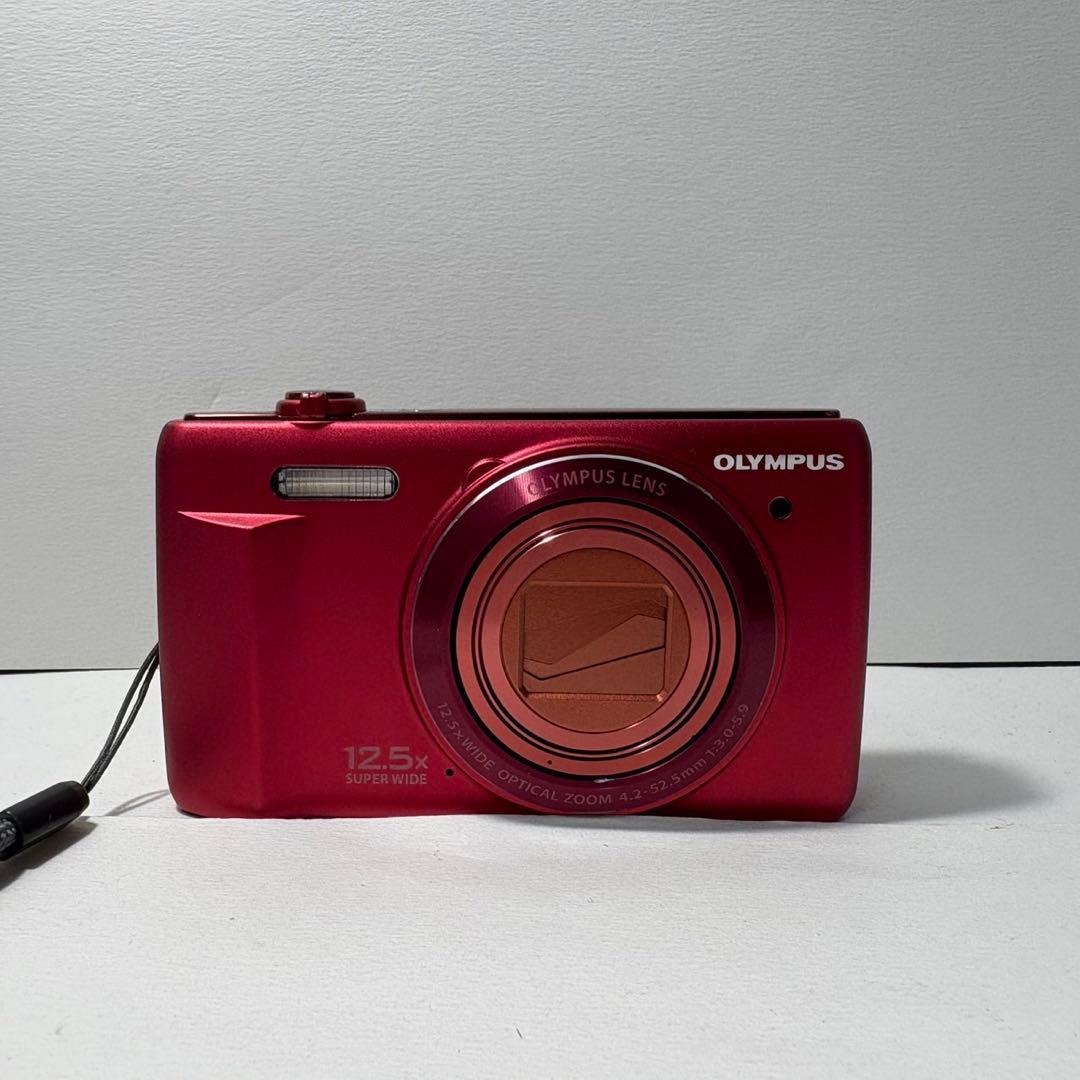 【美品】OLYMPUS VR-37 オリンパス レッド 赤 デジタルカメラ