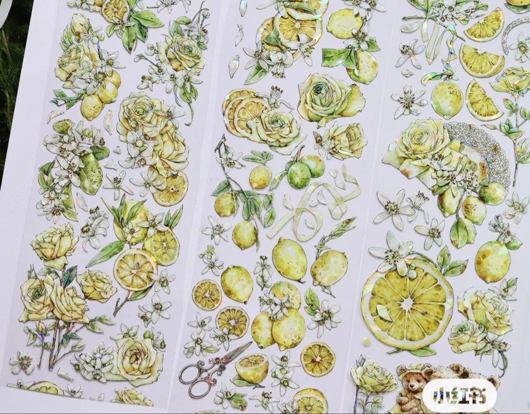 海外マスキングテープ巻売り 夏日香気 テディベア 人物マスキングテープ825