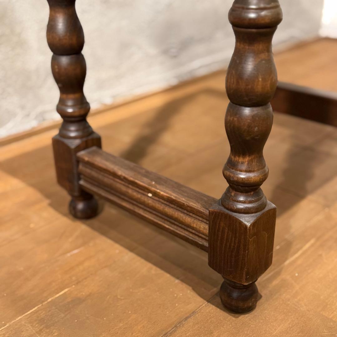 【さくら】ヴィンテージサイドテーブル　ろくろ脚