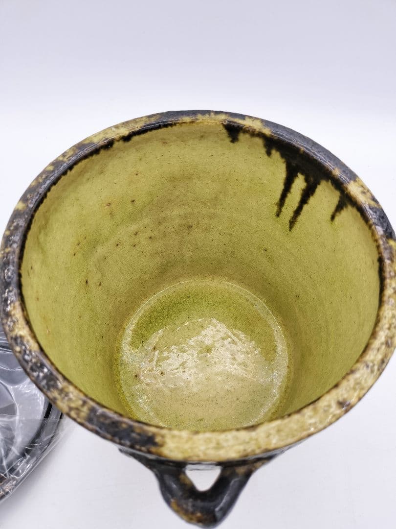 b385 【新品・未使用】水指 焼貫 川崎和楽 木箱 茶道具