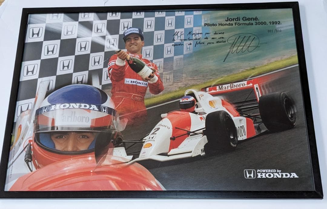サイン ポスター ジェネ レーサー F3000 HONDA 無限