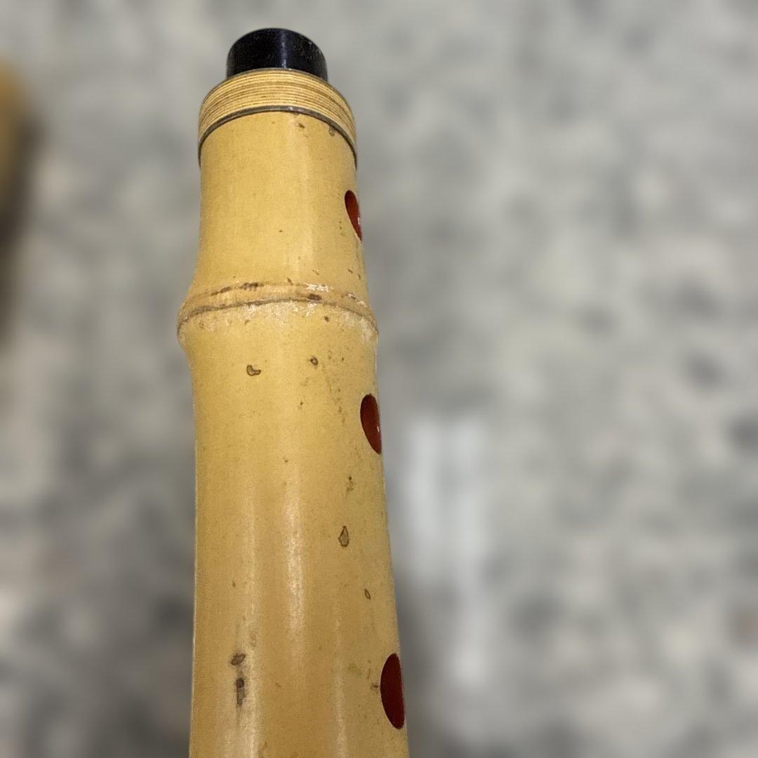 う*き様 ★竹製 尺八 本体 専用ケース付き 和楽器 古流 レトロ 小物 格安