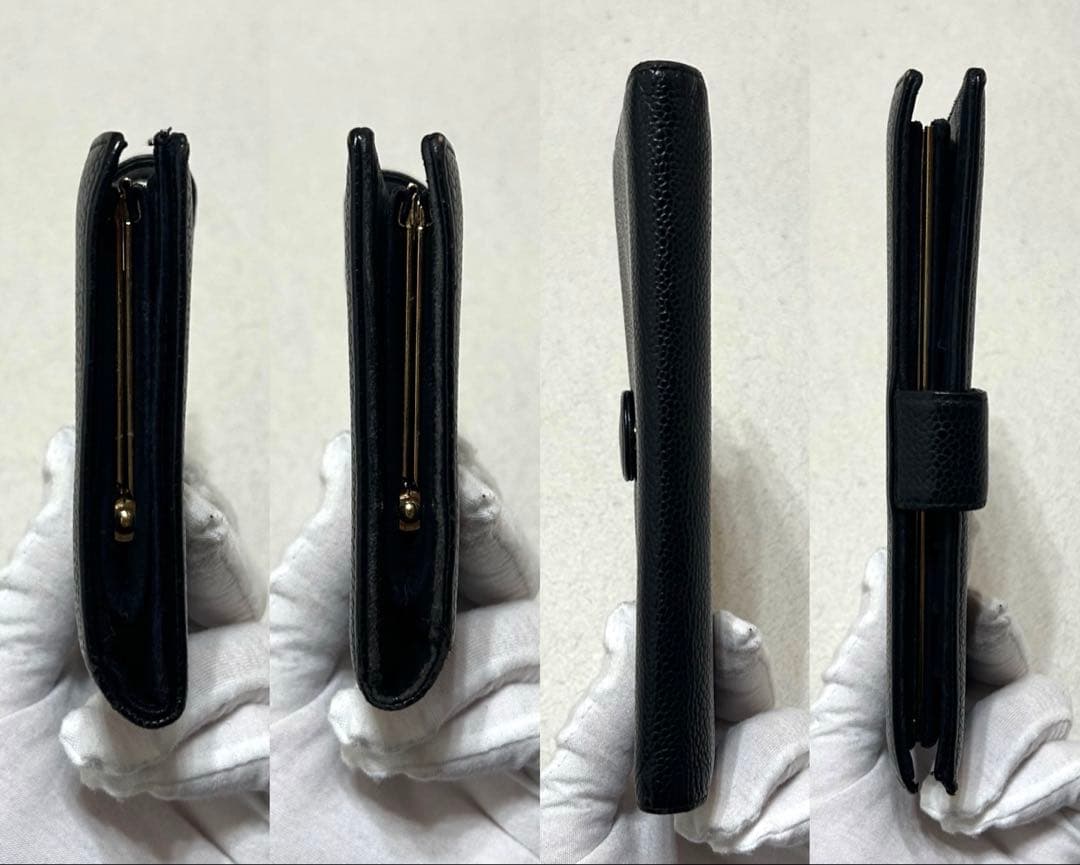 美品❗️ CHANEL シャネル　ココマーク　キャビアスキン　長財布　ブラック