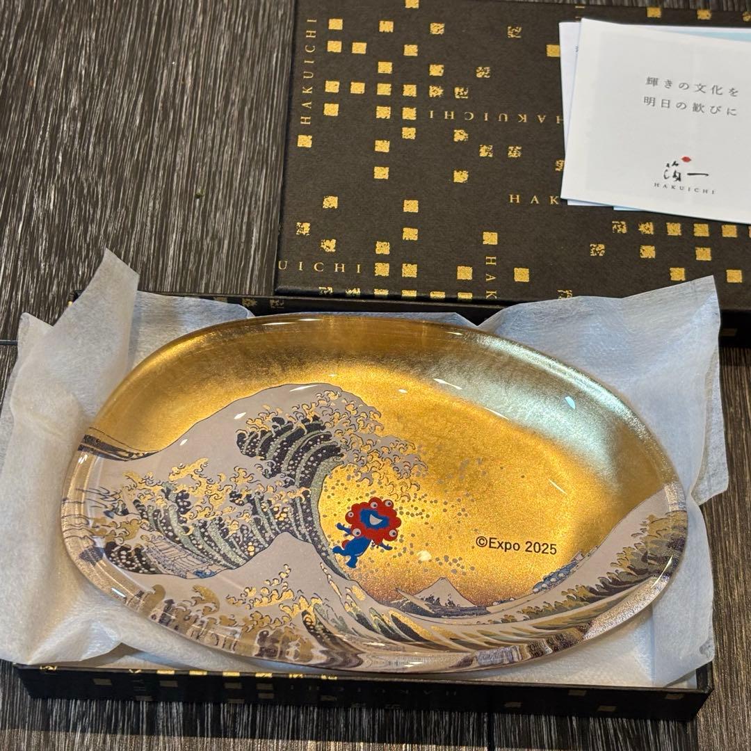 ミャクミャク　ガラストレー　2点セット