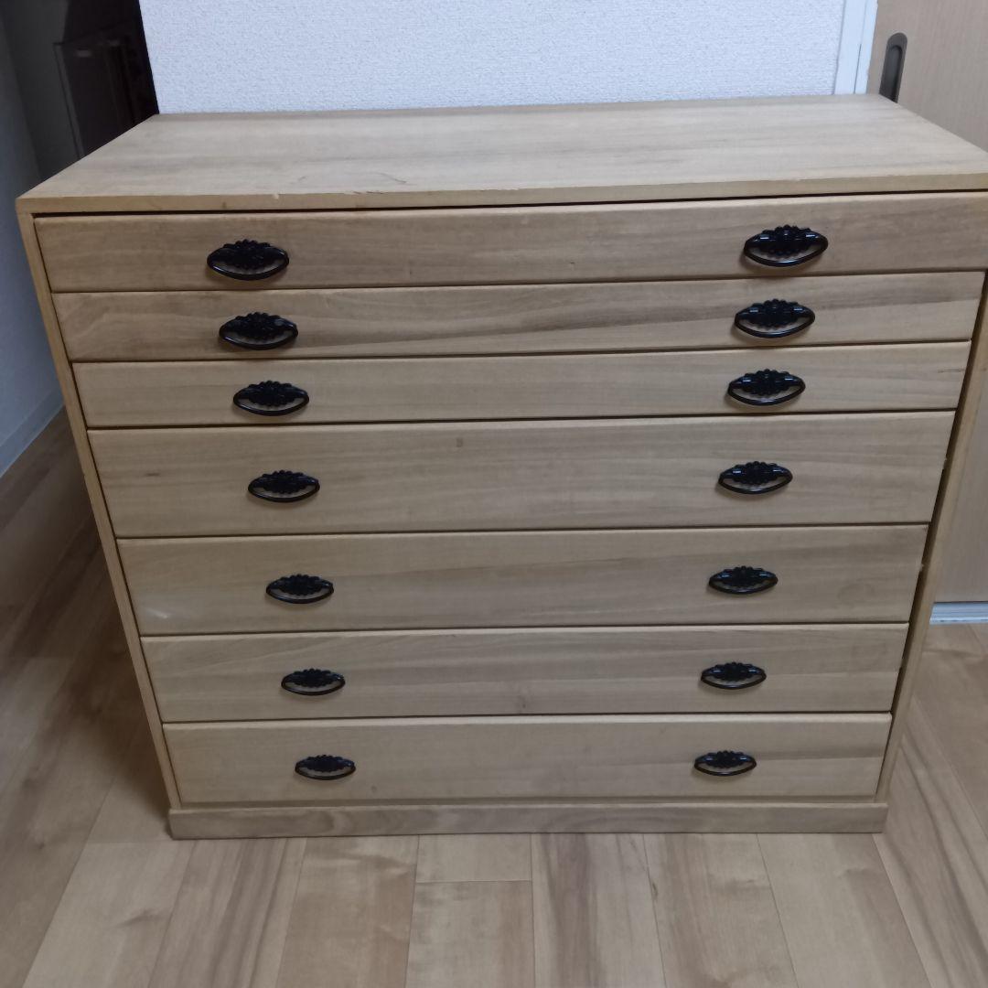 桐箪笥★桐タンス★7段★着物収納★和服収納★帯収納　たんす　キャスター付き