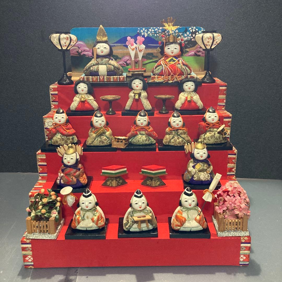 雛人形　最終価格　木目込み雛十五人揃え