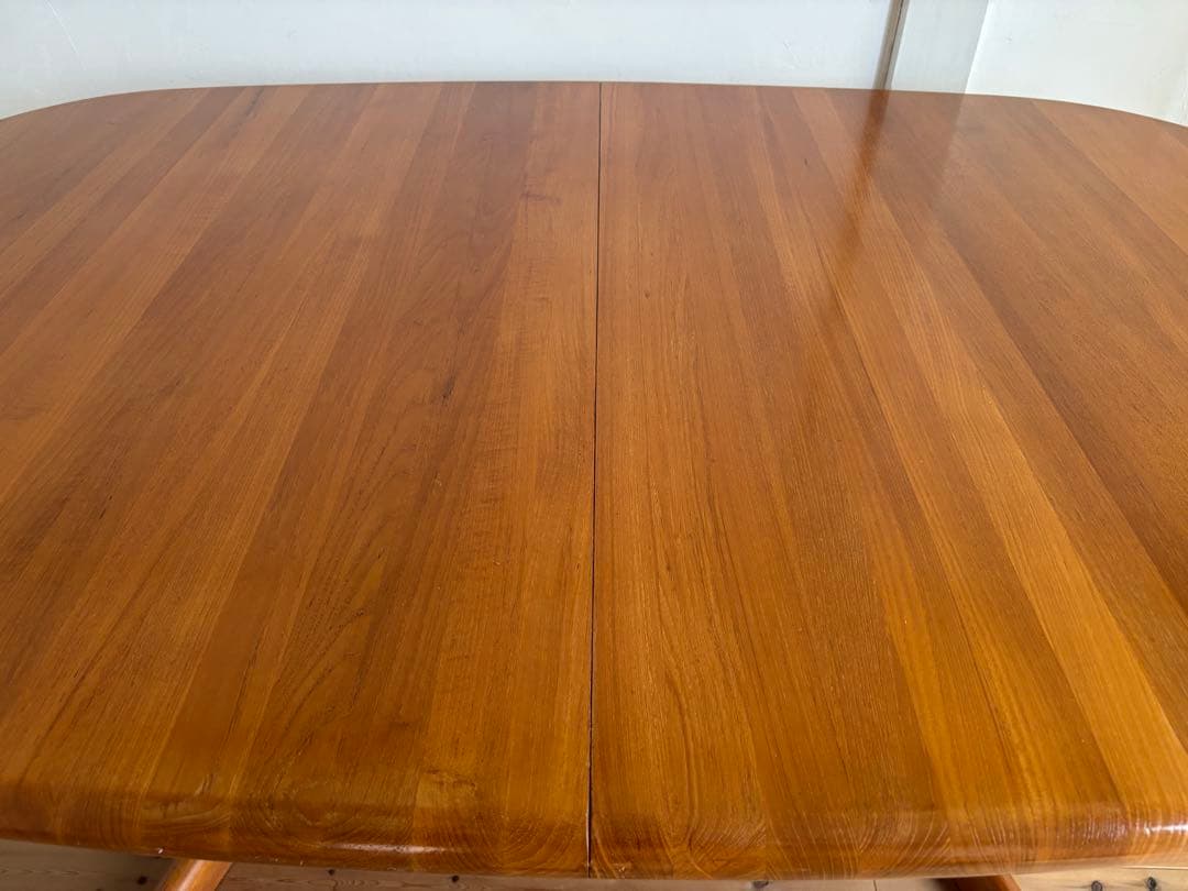 GUDME/北欧ヴィンテージ　チーク　オーバルエクステンションテーブル