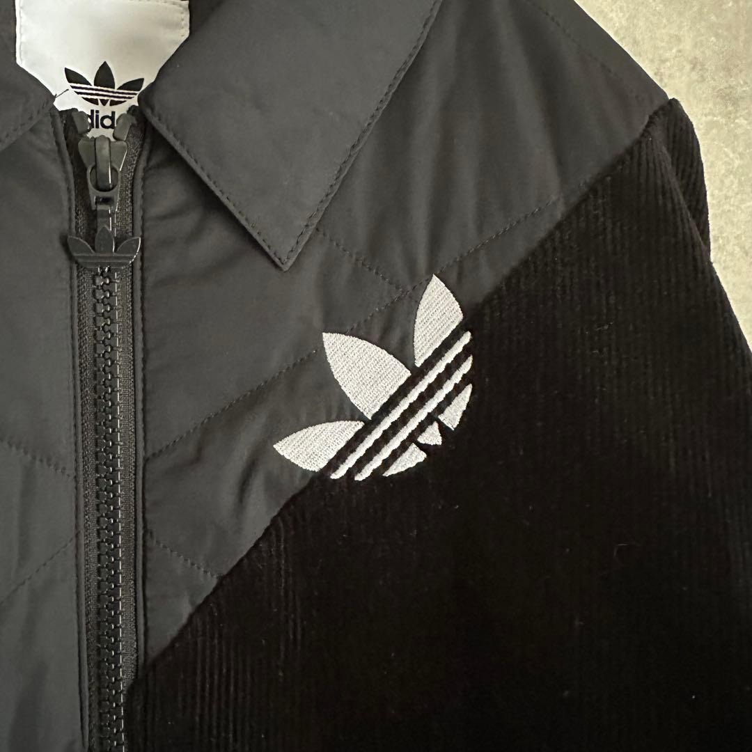 R*7様 希少　アディダス　ボンバージャケット　ナイロン　コーデュロイ　刺繍　ブ