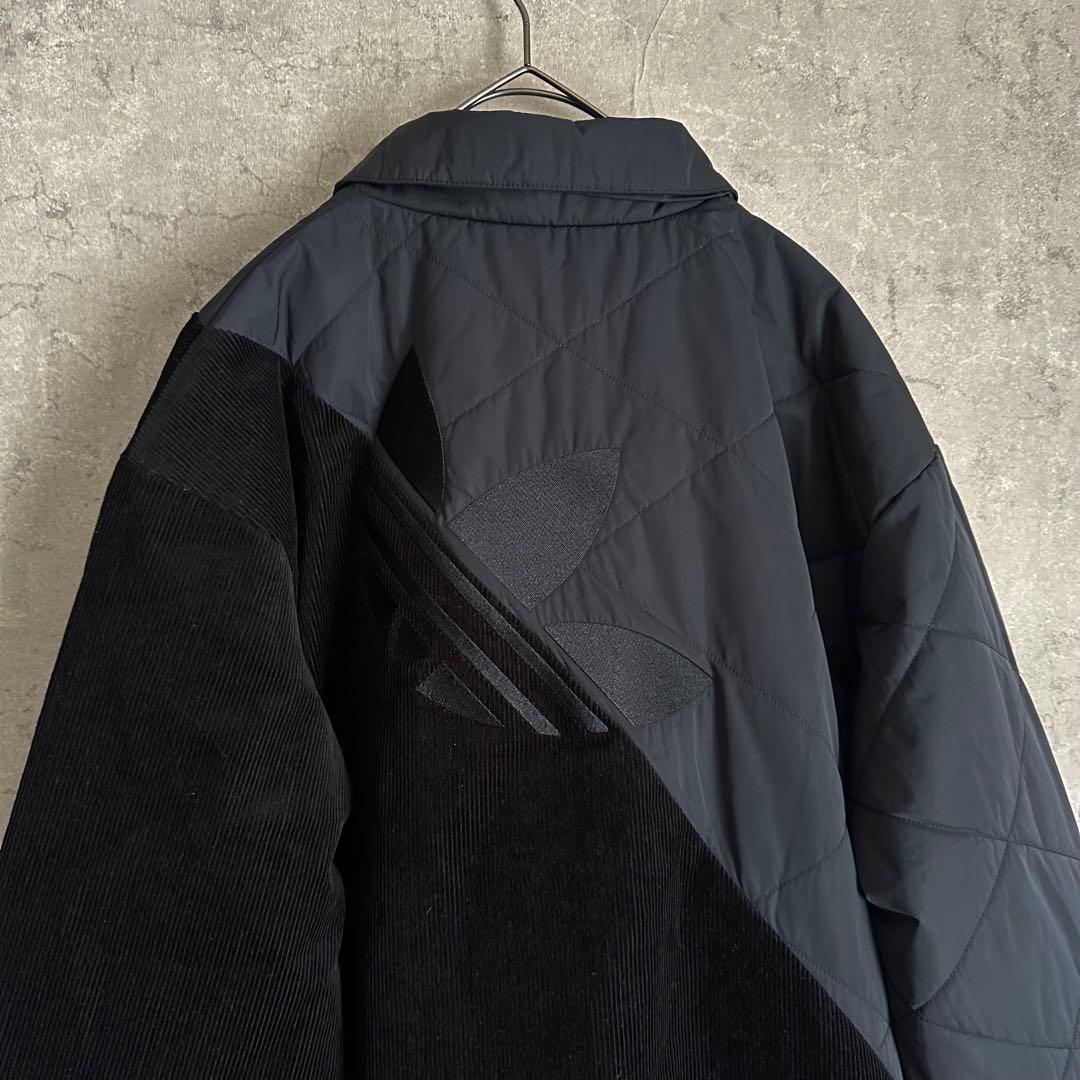 R*7様 希少　アディダス　ボンバージャケット　ナイロン　コーデュロイ　刺繍　ブ