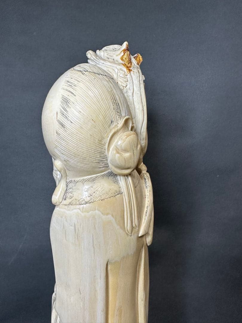 極上　寿老人　七福神　仏教美術　天然素材　置物　飾り物　古美術品　 細密細工